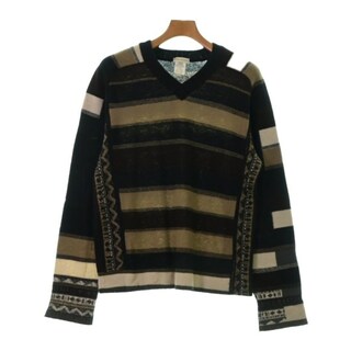 ドリスヴァンノッテン(DRIES VAN NOTEN)のDRIES VAN NOTEN ニット・セーター M 茶系x黒(総柄) 【古着】【中古】(ニット/セーター)