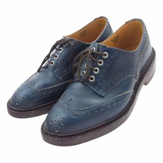 トリッカーズ(Trickers)のTricker's トリッカーズ ブーツ m5633 BOURTON バートン ウィングチップ ドレス シューズ レザー シューズ  ネイビー系 UK 8【中古】(ブーツ)