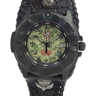 ビルウォールレザー(BILL WALL LEATHER)のBILL WALL LEATHER ビルウォールレザー 時計 × LUMINOX  ギャランティ付属 V2 CAMO ルミノックス別注 2グッドラックスカル 時計 ウォッチ ブラック系【中古】(腕時計(アナログ))