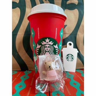 スターバックスコーヒー(Starbucks Coffee)のホリデー2022リユーザブルカップ専用ドリンクホールキャップベアリスタバレリーナ(タンブラー)