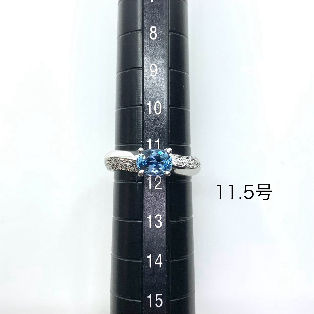 pt900 アクアマリンダイヤモンドリング 計0.88ct 11.5号 レディースのアクセサリー(リング(指輪))の商品写真