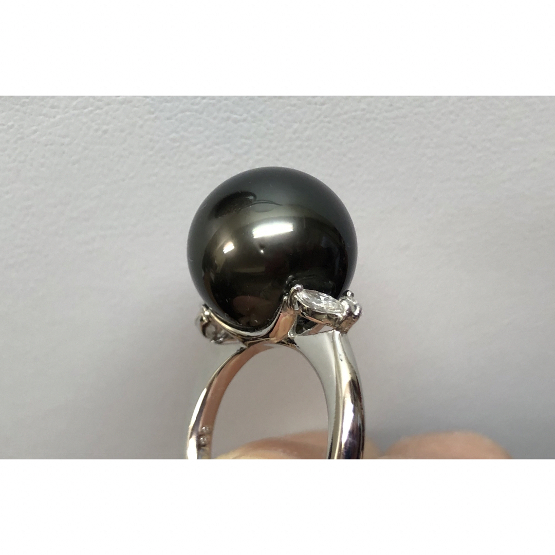 pt900 黒蝶パールリング レディースのアクセサリー(リング(指輪))の商品写真