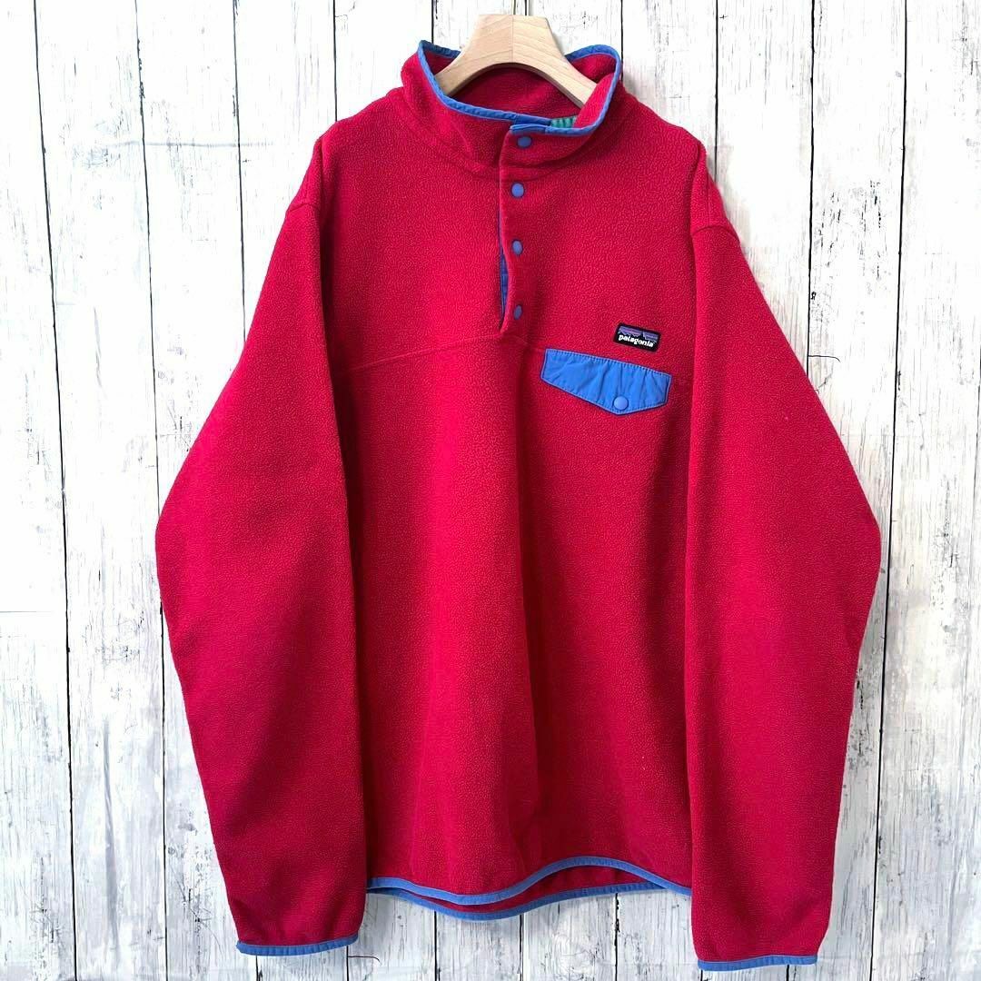 レディース古着PATAGONIAパタゴニア シンチラフリーススナップT 赤 XL レディース古着PATAGONIAパタゴニア シンチラフリーススナップT 赤 XL