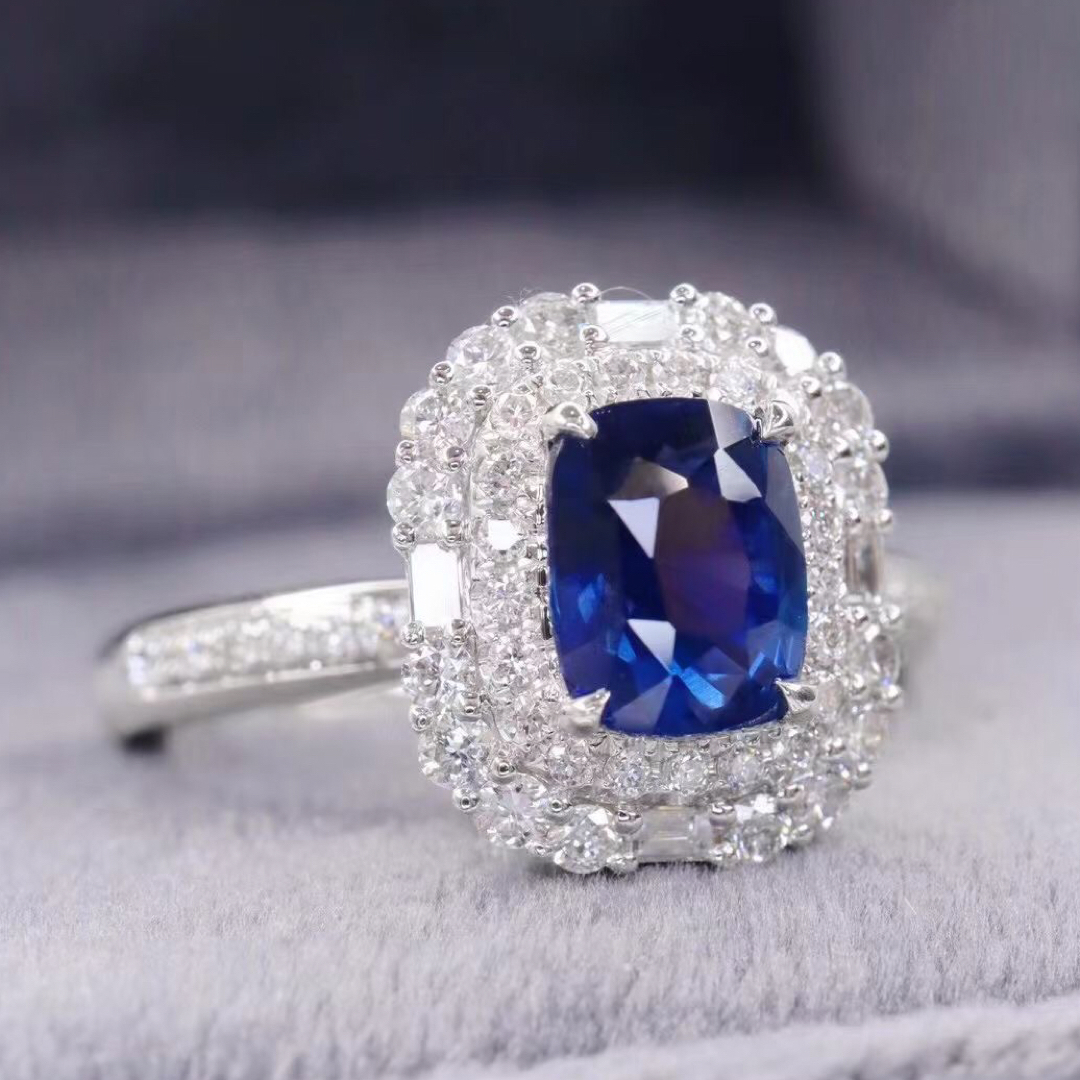 天然ロイヤルブルーサファイア リング ペンダントトップ2Way1.2ct ¥ レディースのアクセサリー(ネックレス)の商品写真