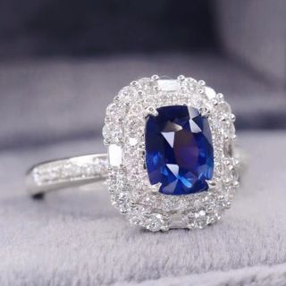 天然ロイヤルブルーサファイア リング ペンダントトップ2Way1.2ct ¥(ネックレス)