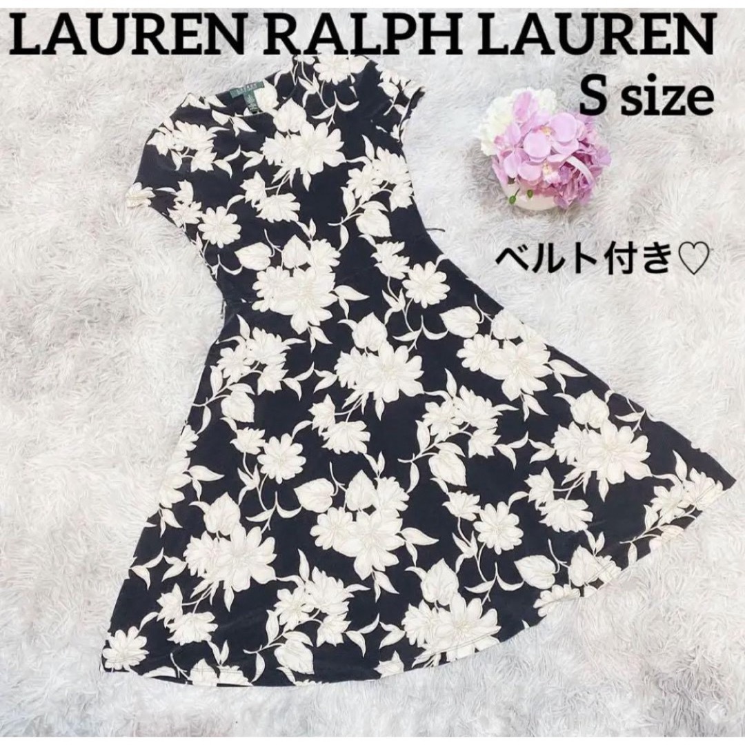 Ralph Lauren - 【美品】LAUREN RALPH LAUREN☆花柄☆ワンピース☆Sの