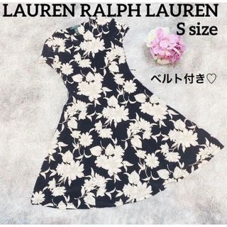 ラルフローレン(Ralph Lauren)の【美品】LAUREN RALPH LAUREN☆花柄☆ワンピース☆S(ひざ丈ワンピース)