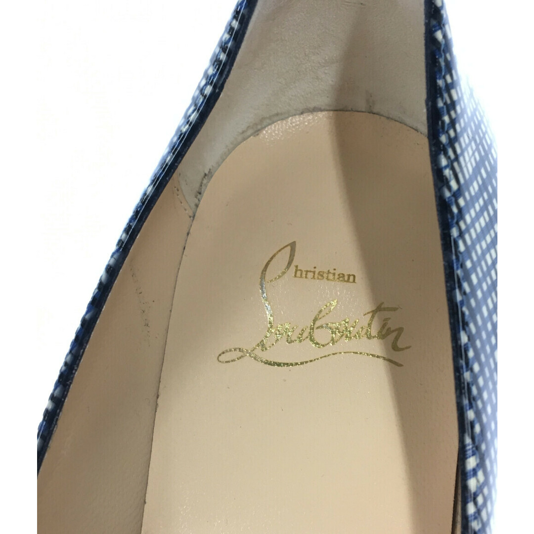 Christian Louboutin(クリスチャンルブタン)のクリスチャンルブタン パンプス チェック柄 レディース 37 1/2 レディースの靴/シューズ(ハイヒール/パンプス)の商品写真