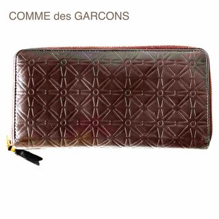 コムデギャルソン(COMME des GARCONS)のCOMME des GARCONS  クラッシックエンボス　長財布　レザー　焦茶(長財布)