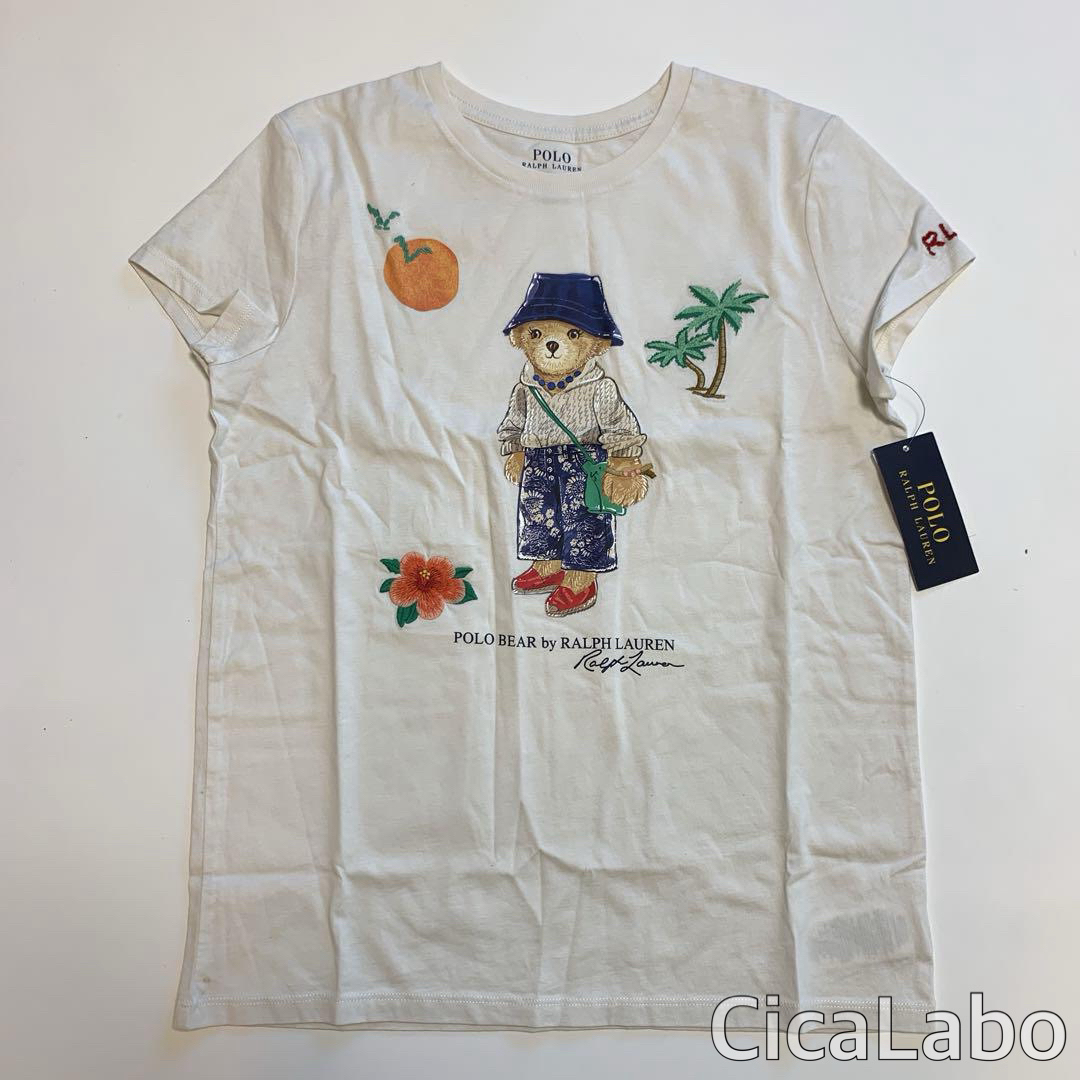 cicaLaboNchild【新品】ラルフローレン ポロベア 夕日刺繍 Tシャツ ホワイト XL