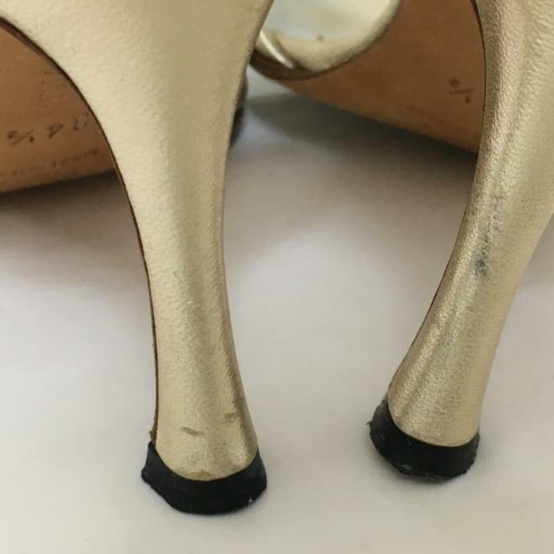 MANOLO BLAHNIK(マノロブラニク)のマノロブラニク サンダル 34 1/2 - レザー レディースの靴/シューズ(サンダル)の商品写真