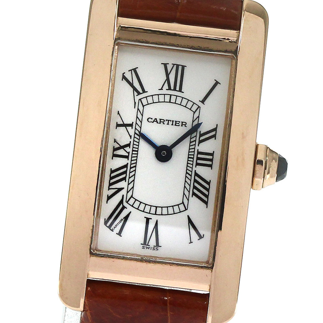 Cartier(カルティエ)のカルティエ CARTIER W2607456 タンクアメリカン SM K18PG クォーツ レディース 極美品 _792385 レディースのファッション小物(腕時計)の商品写真