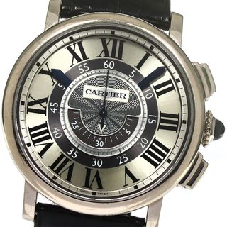 カルティエ(Cartier)のカルティエ CARTIER W1556051 ロトンド ドゥ カルティエ K18WG クロノグラフ 手巻き メンズ _792350(腕時計(アナログ))