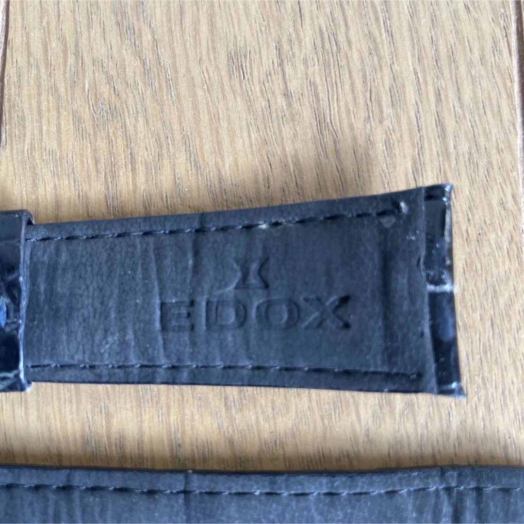 EDOX(エドックス)のエドックスEDOXクロノオフショア1用ストラップ　リアルクロコ　ネイビー中古 メンズの時計(レザーベルト)の商品写真