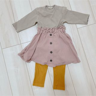 ユニクロ(UNIQLO)のワンピース　レギンス　セット　90㎝(ワンピース)