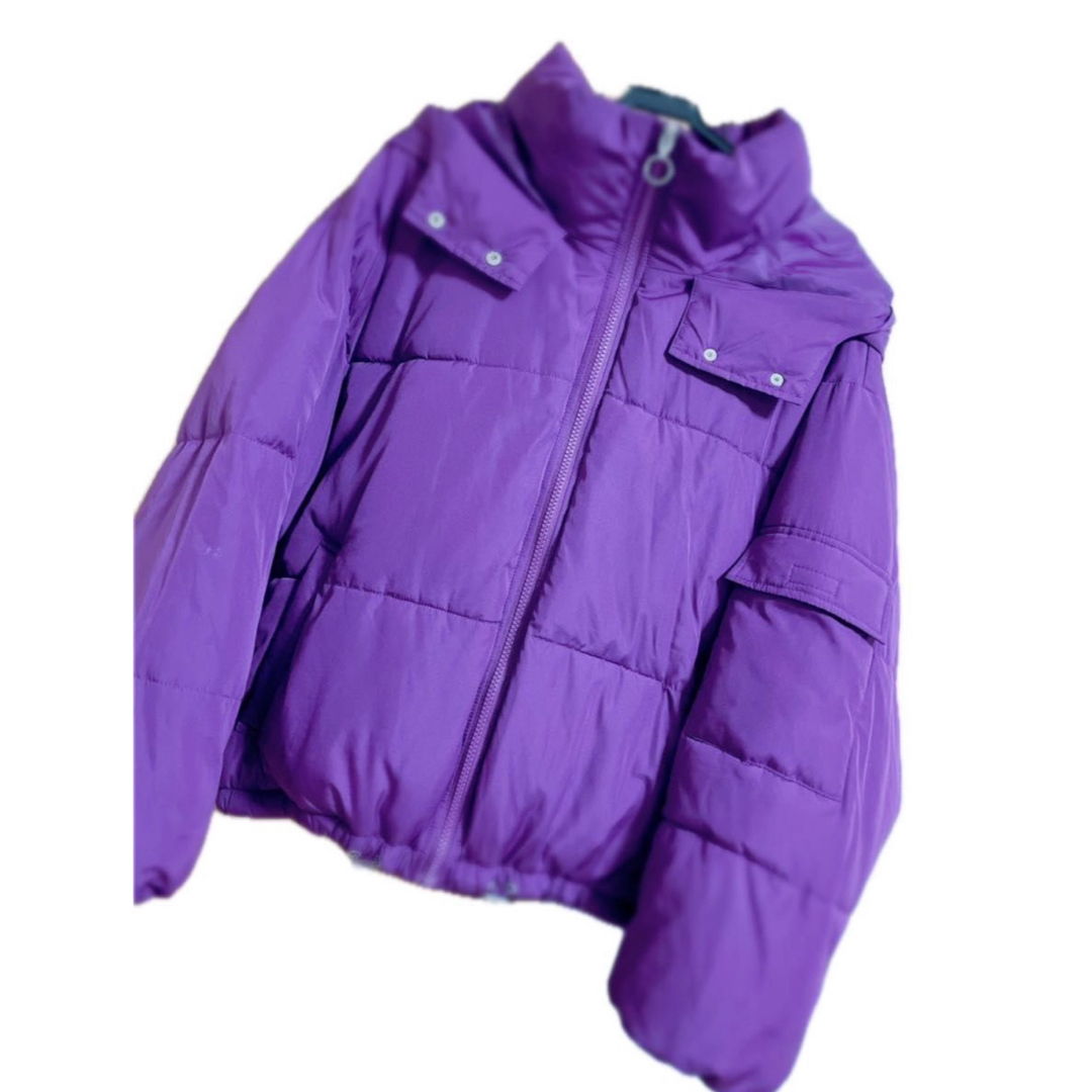 ダウンジャケット 紫 purple Restoration ダウンジャケット  レディースのジャケット/アウター(ダウンジャケット)の商品写真