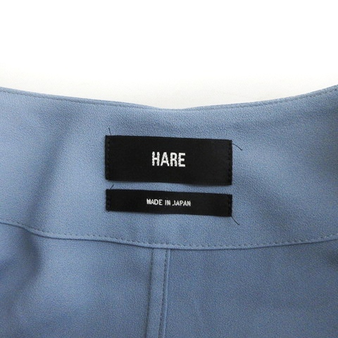 HARE(ハレ)のハレ HARE 半袖 ノーカラー ジャケット ブルー系 F メンズのジャケット/アウター(テーラードジャケット)の商品写真