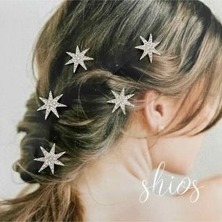 ヘッドドレス　ヘアアクセサリー　髪飾り　星　スター　カラードレス　ブライダル(ヘッドドレス/ドレス)