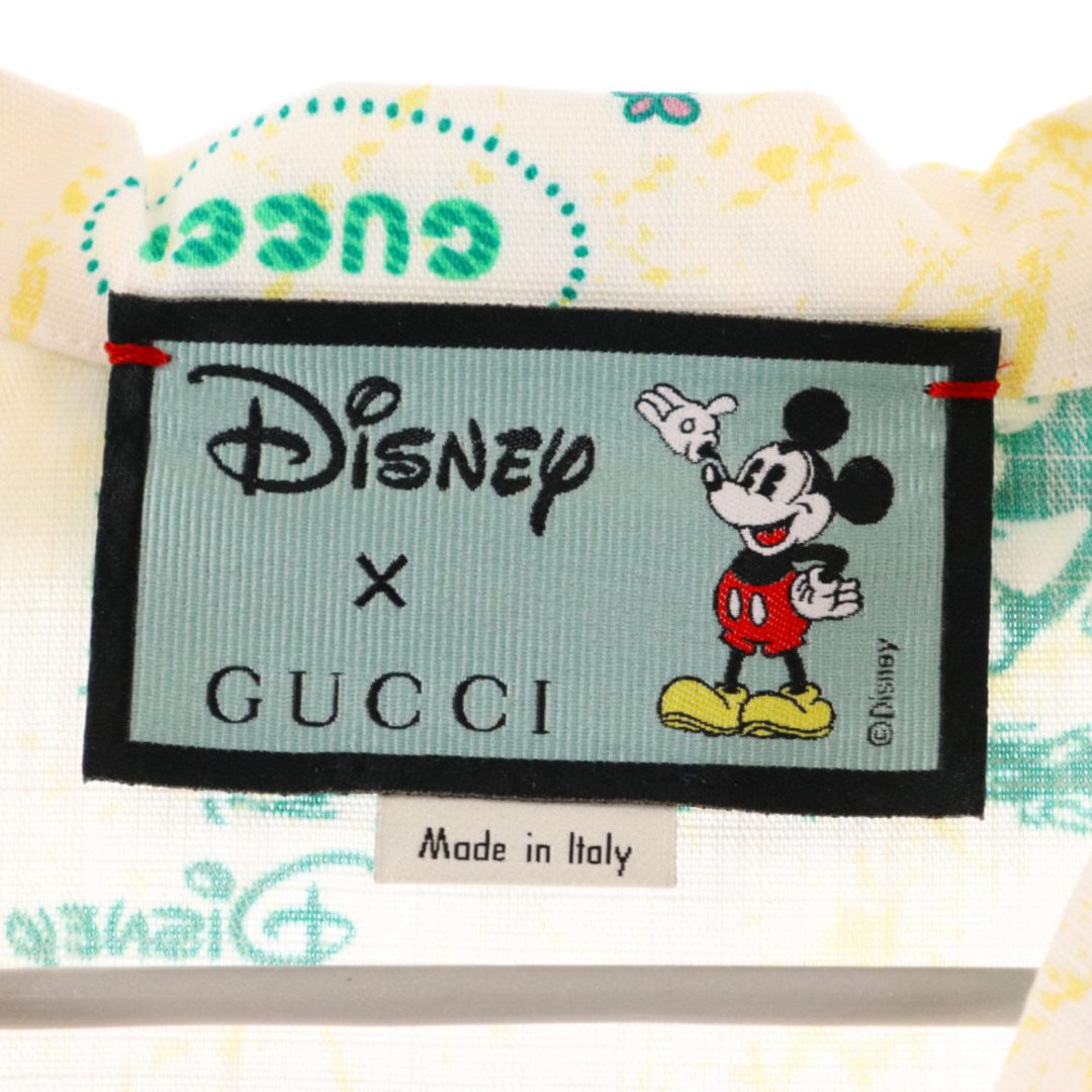 Gucci(グッチ)のGUCCI グッチ ×Disney×ディズニー ミッキーマウス総柄ボーリング半袖シャツ ホワイト 601604 ZADGQ メンズのトップス(シャツ)の商品写真
