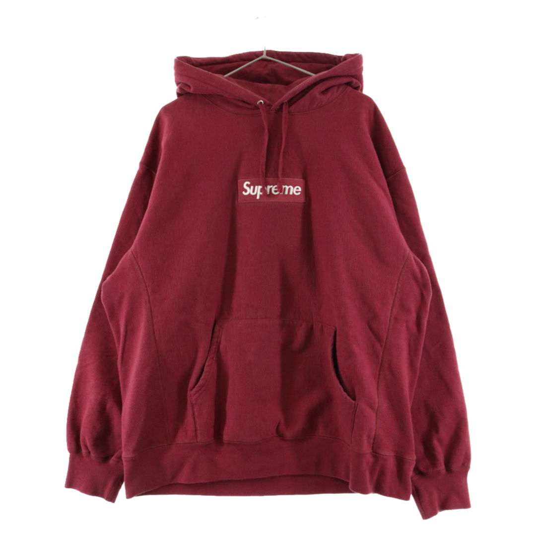 パーカーsupreme box logo hooded M PLUM プラム