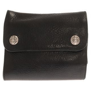 クロムハーツ(Chrome Hearts)のCHROME HEARTS クロムハーツ WAVE MINI ウェーブ ミニ ウォレット 二つ折り財布 ブラック(折り財布)