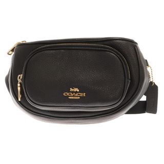 コーチ(COACH)のCOACH コーチ レザーウェストポーチ ボディバッグ ブラック 6488(ウエストポーチ)