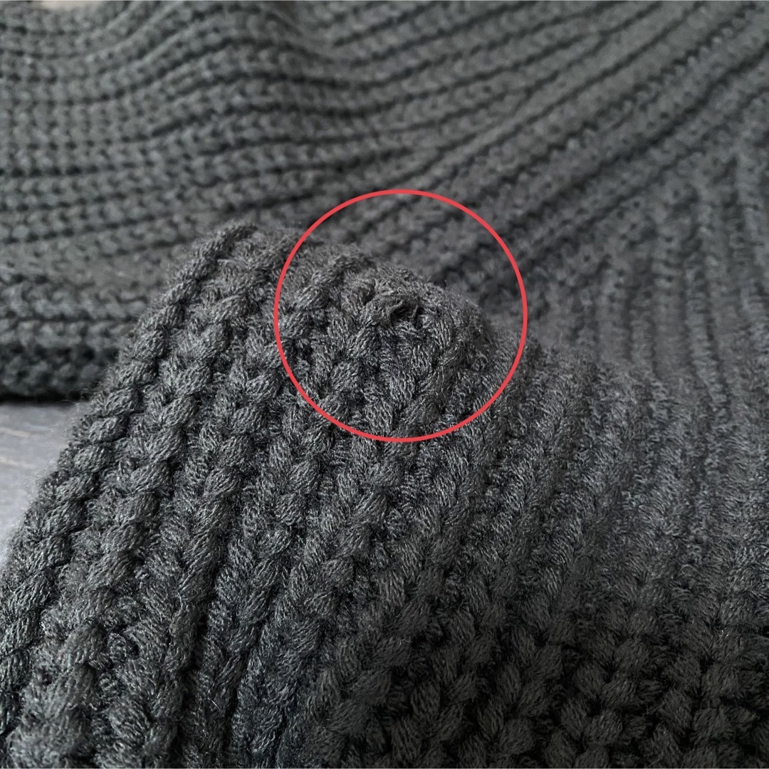 GU(ジーユー)のGU チャンキーニットハイネックセーター ダークグレー S レディースのトップス(ニット/セーター)の商品写真