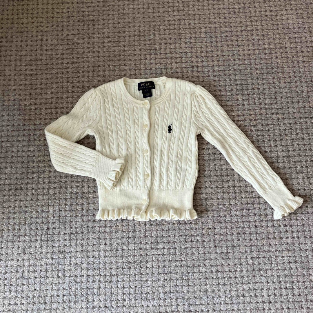 Ralph Lauren(ラルフローレン)のラルフローレン  カーディガン3T 美品 キッズ/ベビー/マタニティのキッズ服女の子用(90cm~)(カーディガン)の商品写真