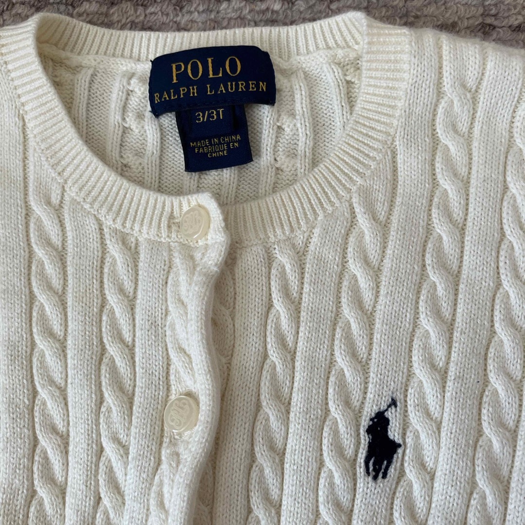 Ralph Lauren(ラルフローレン)のラルフローレン  カーディガン3T 美品 キッズ/ベビー/マタニティのキッズ服女の子用(90cm~)(カーディガン)の商品写真