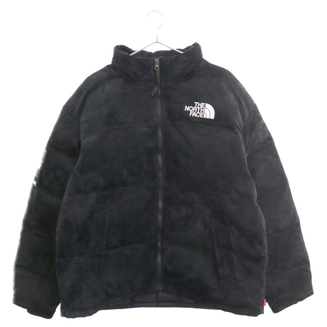 Supreme(シュプリーム)のSUPREME シュプリーム 23AW×THE NORTH FACE Suede Nuptse Jacket ノースフェイス スウェード ヌプシ ダウン ジャケット NF0A875N ブラック メンズのジャケット/アウター(ダウンジャケット)の商品写真