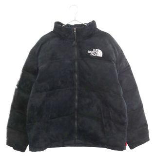 シュプリーム(Supreme)のSUPREME シュプリーム 23AW×THE NORTH FACE Suede Nuptse Jacket ノースフェイス スウェード ヌプシ ダウン ジャケット NF0A875N ブラック(ダウンジャケット)