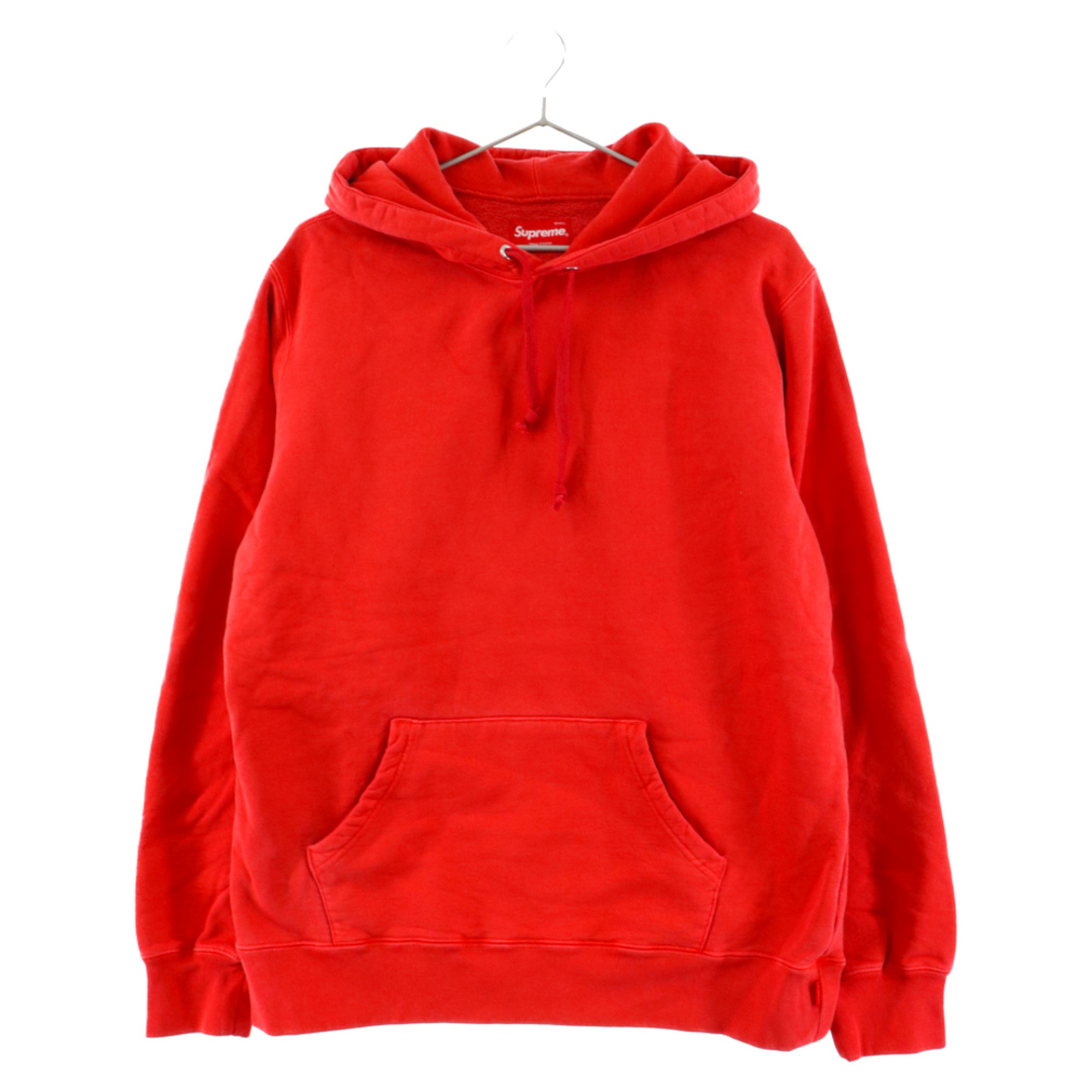 Supreme(シュプリーム)のSUPREME シュプリーム 18SS Overdyed Hooded Sweatshirt オーバーダイ フードロゴ刺繍 プルオーバーパーカー レッド メンズのトップス(パーカー)の商品写真