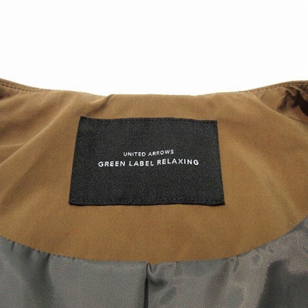 UNITED ARROWS green label relaxing(ユナイテッドアローズグリーンレーベルリラクシング)のグリーンレーベルリラクシング ダウンコート ダブルブレスト ノーカラー 茶 38 レディースのジャケット/アウター(ダウンコート)の商品写真