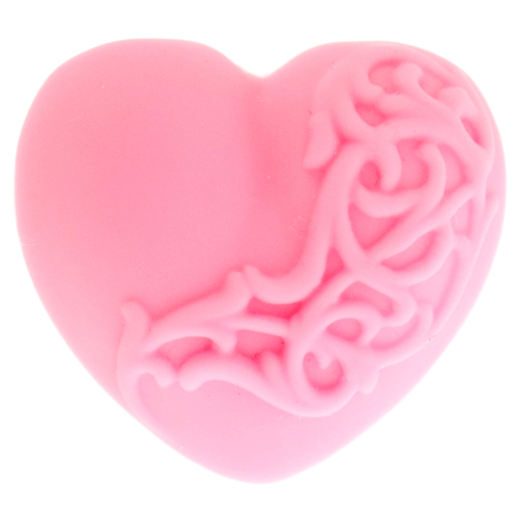 Chrome Hearts(クロムハーツ)のCHROME HEARTS クロムハーツ RUBBER Large Heart シリコンラバーラージハートリング ピンク スモール メンズのアクセサリー(リング(指輪))の商品写真