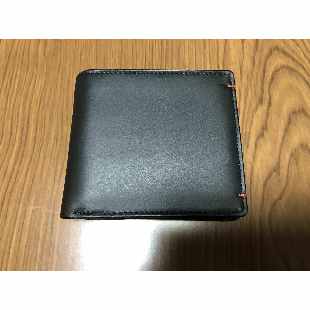 定価1万超　美品　折りたたみ財布　バイカラー　本革 メンズのファッション小物(折り財布)の商品写真