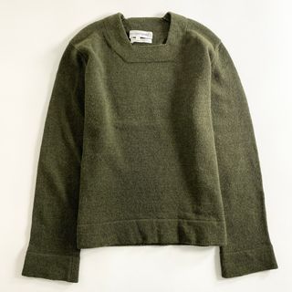 43A12 《美品》 COMME des GARCONS HOMME コムデギャルソン オム 90s レイヤードニットトップ ボルドー イエロー セーター 日本製 ヴィンテージ Vintage