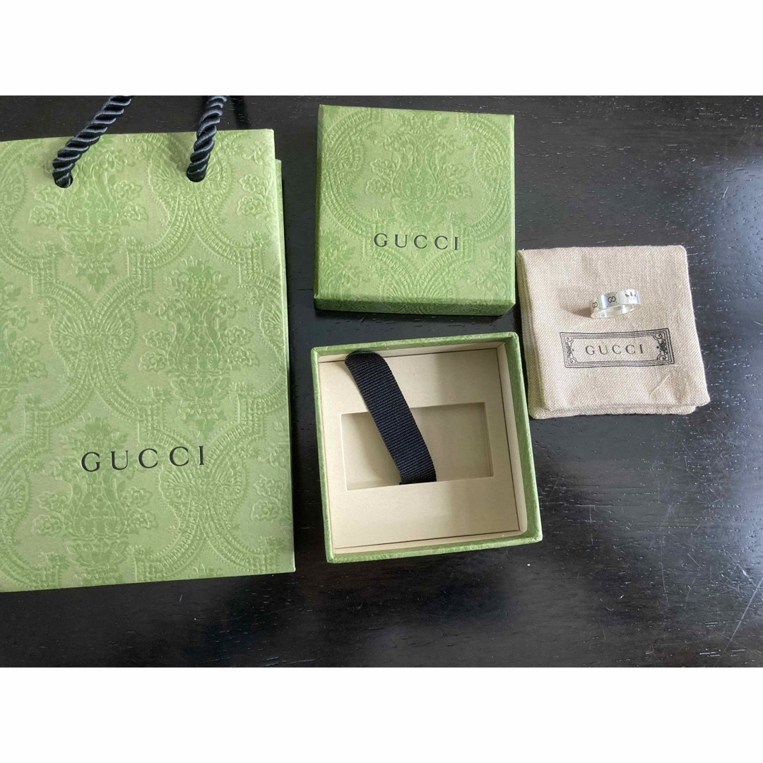 Gucci(グッチ)の新品 GUCCI×adidas グッチ×アディダス　コラボシルバーリング/12号 レディースのアクセサリー(リング(指輪))の商品写真