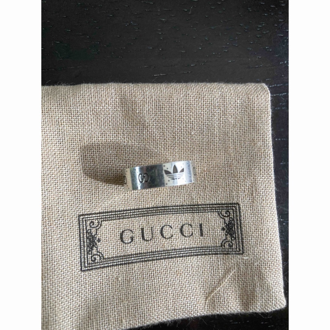 Gucci(グッチ)の新品 GUCCI×adidas グッチ×アディダス　コラボシルバーリング/12号 レディースのアクセサリー(リング(指輪))の商品写真