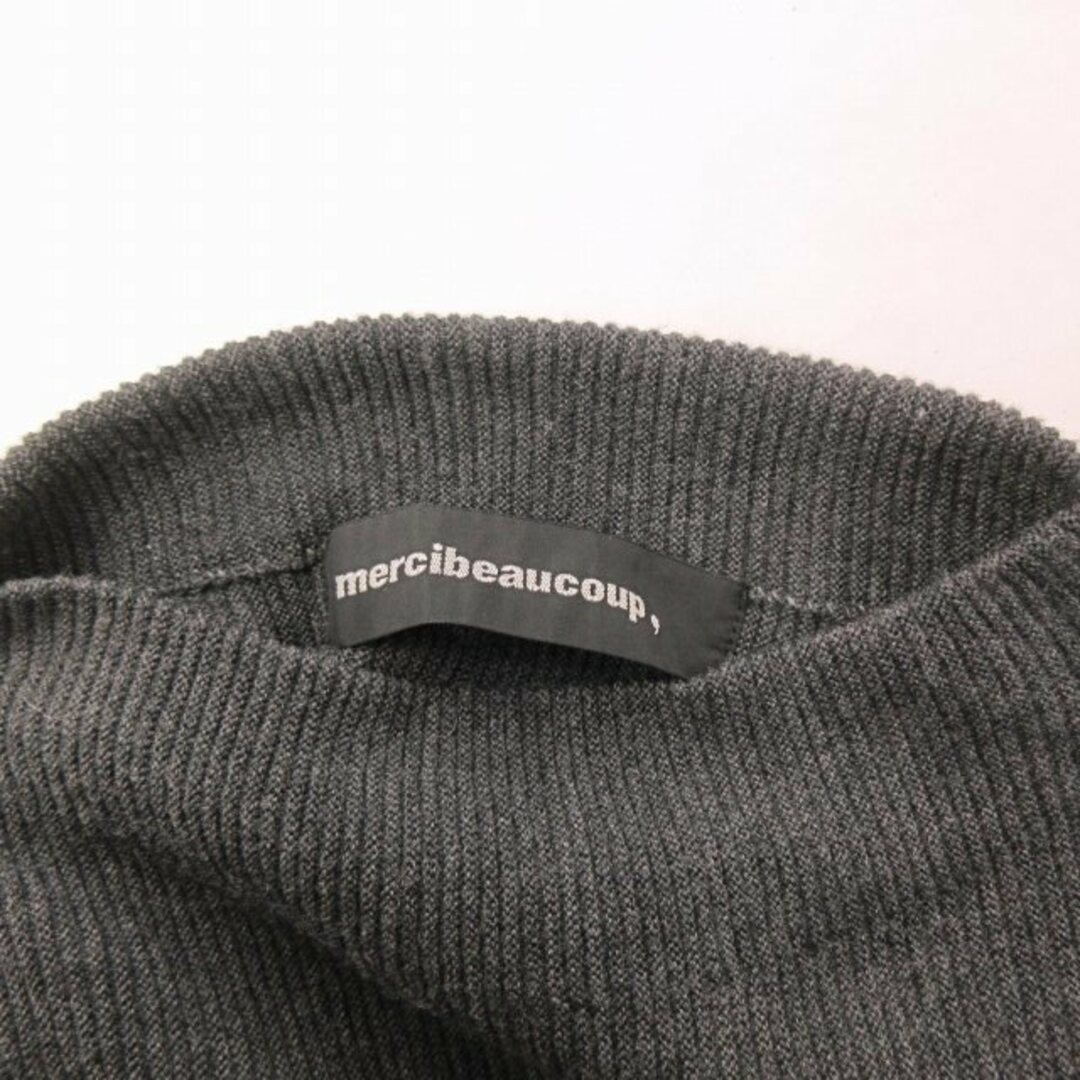 mercibeaucoup(メルシーボークー)のメルシーボークー ニット セーター 長袖 無地 グレー 1 S相当 レディースのトップス(ニット/セーター)の商品写真