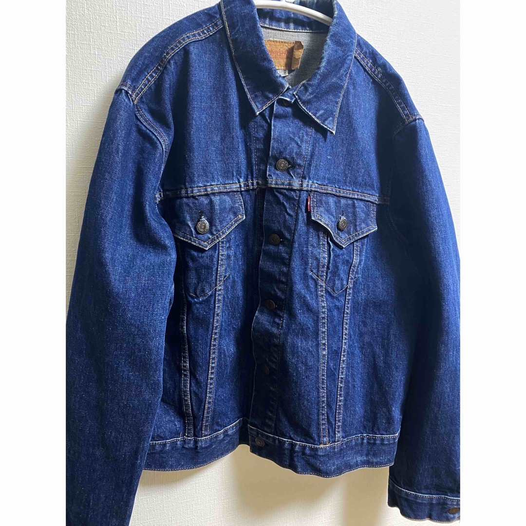 嬉しい大きめサイズ70s Levi's 70505 横長ケアタグ　ビンテージ　デニムジャケットXL