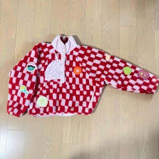 フリーピープル(Free People)のFree people fleece red pink flag checker(ブルゾン)