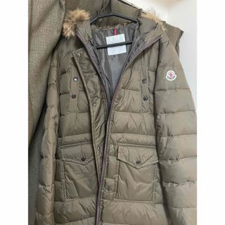 モンクレール ガムルージュ ROSE ノーカラー ダウンジャケット レディース 赤 1 ロゴ MONCLER