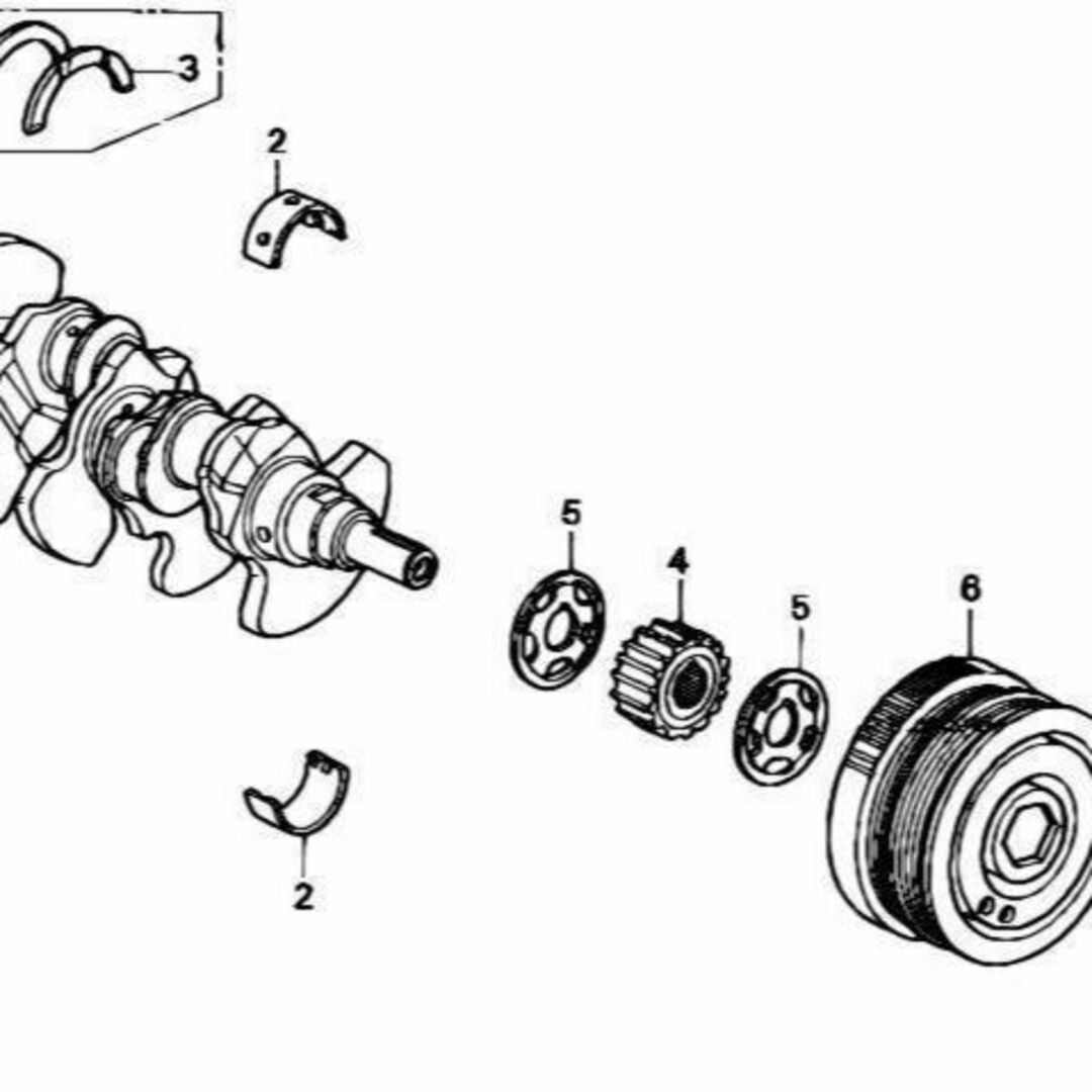 ホンダ(ホンダ)のホンダ NSX クランクシャフトCOMP ABA-NA2 CRANKSHAFT 自動車/バイクの自動車(車種別パーツ)の商品写真