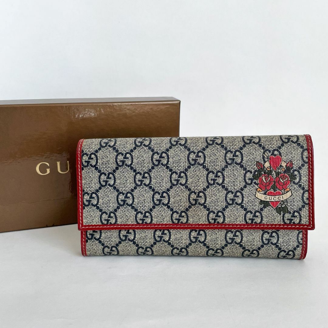 ☆美品☆GUCCI グッチ GGスプリーム ハートローズ 長財布 薔薇 | フリマアプリ ラクマ