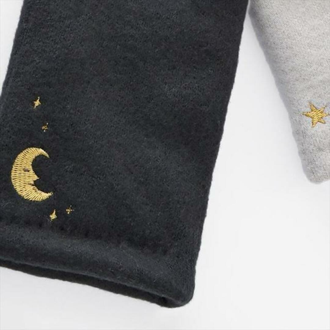 WOMEN 月と星刺繍ジャージグローブ レディースのファッション小物(手袋)の商品写真