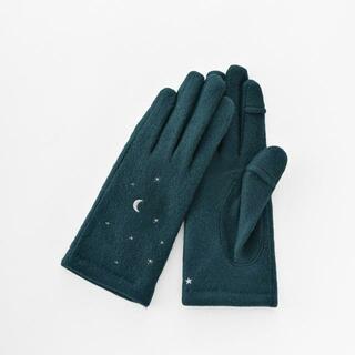 WOMEN 夜空刺繍ジャージグローブ(手袋)