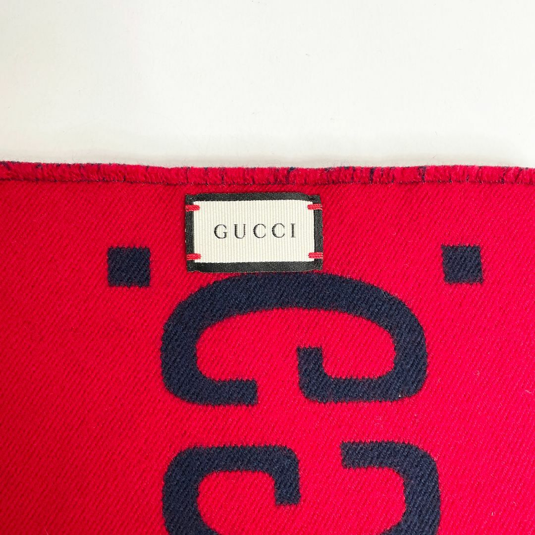 Gucci(グッチ)の中古美品☆GUCCI マフラー ネイビー メンズのファッション小物(マフラー)の商品写真