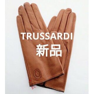 トラサルディ(Trussardi)の新品★TRUSSARDI トラサルディ 高級ナッパレザー 本革 手袋 グローブ(手袋)