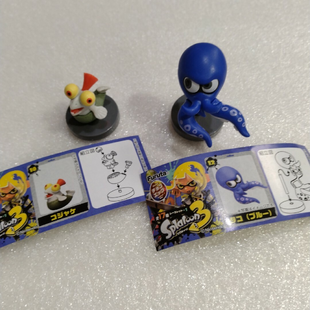 コジャケ　＆　タコ(ブルー)　２個セット　スプラトゥーン3　チョコエッグ エンタメ/ホビーのおもちゃ/ぬいぐるみ(キャラクターグッズ)の商品写真