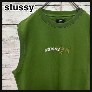 STUSSY - 1227【即完売モデル】ステューシー☆センター刺繍ロゴ　スウェット　ベスト　美品